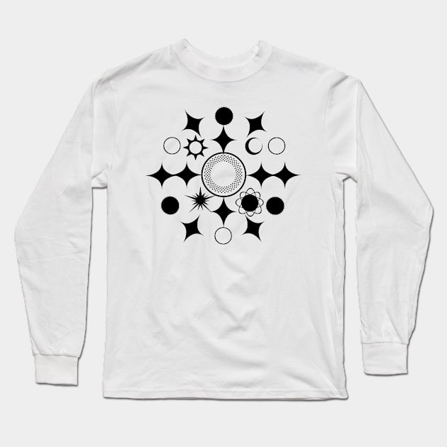 Planetary sacred geometry of the stars Long Sleeve T-Shirt by SAMUEL FORMAS